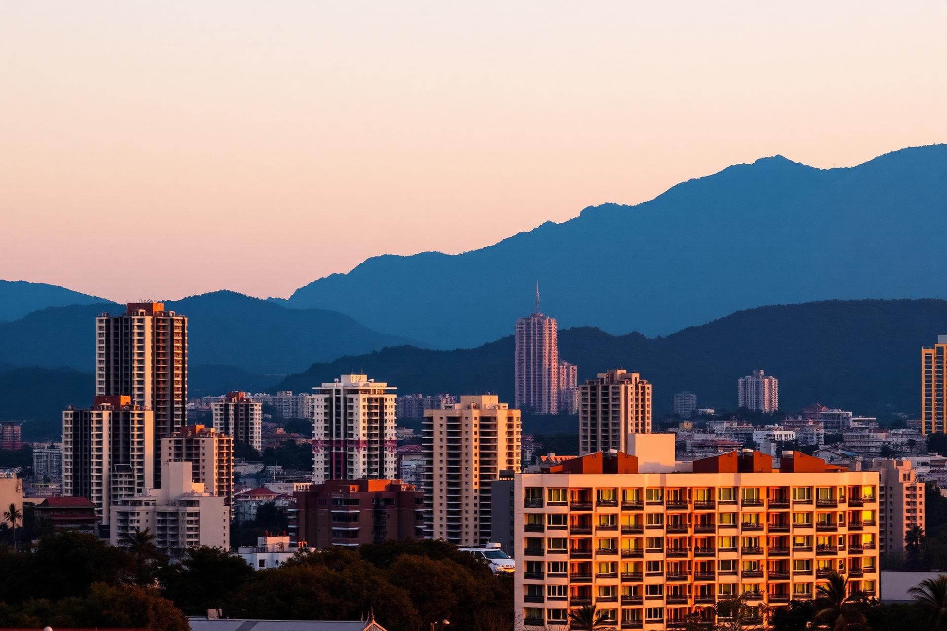 Vista de Caracas, Venezuela, al atardecer
