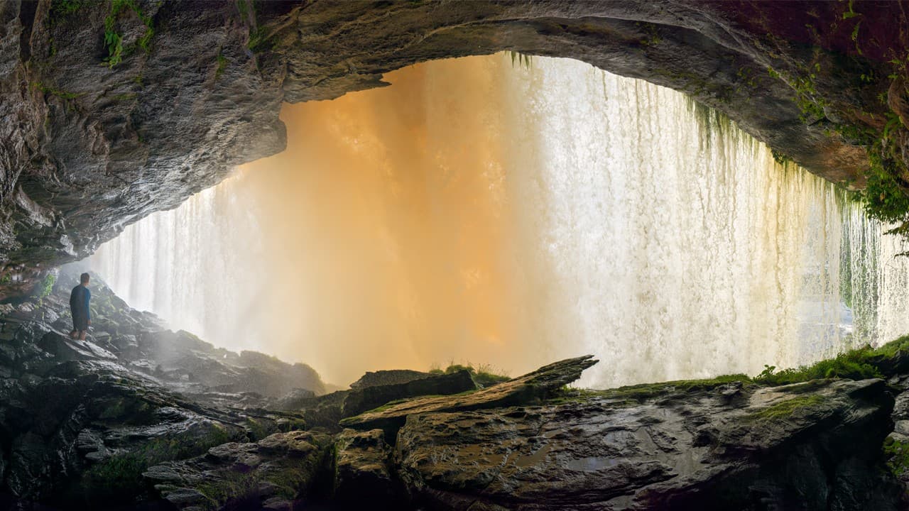 Vista desde detrás del Salto El Sapo